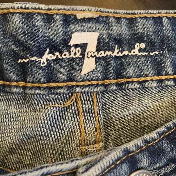 7 for all mankind girls denim shorts - Picture 5 of 8